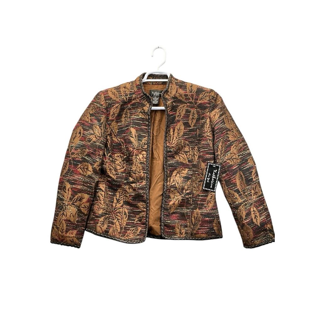 Katherine New York Women's Jacket Large Crop Open Blazer New NWT
